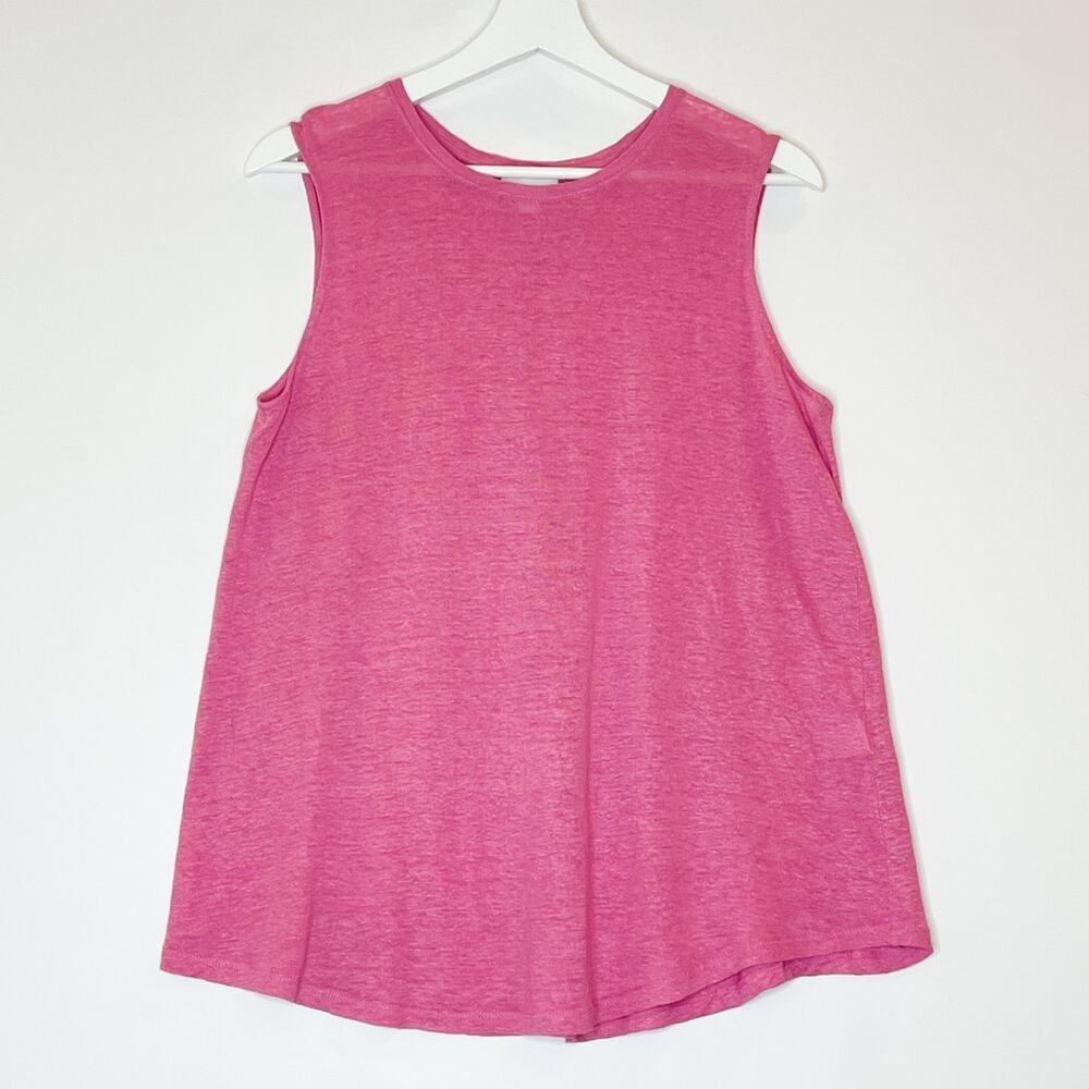J. Jill pink sleeveless 100% linen top